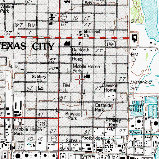 Topographic Map of Greater Macedonia Baptist Church, TX