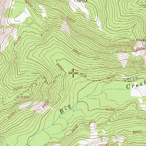 Topographic Map of Big Creek Trail, CO