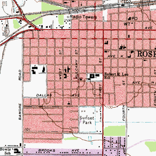 Topographic Map of Seventh Day Adventist Church, TX