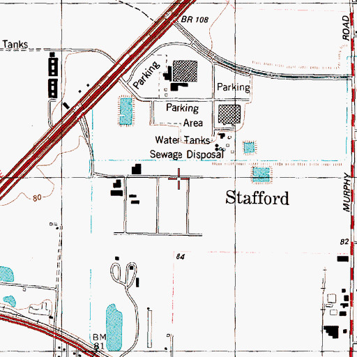 Topographic Map of Fellowship of Praise Church, TX