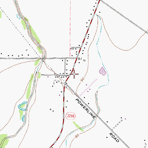 Topographic Map of Word of God Fellowship Church, TX