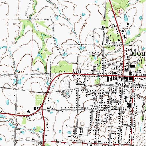 Topographic Map of Church of Christ, TX