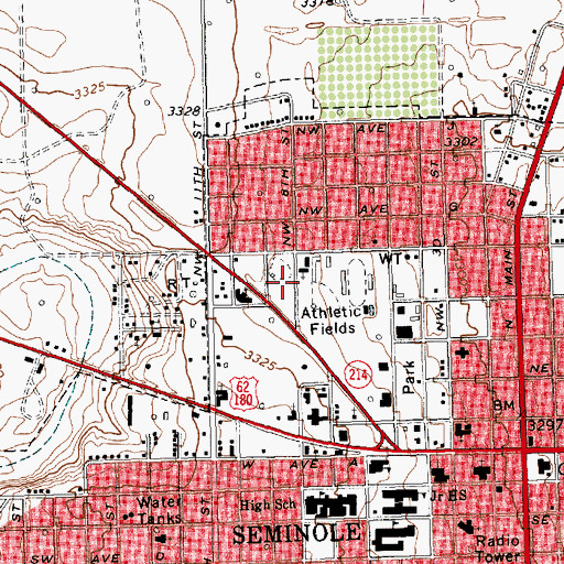 Topographic Map of Trinity Baptist Church, TX