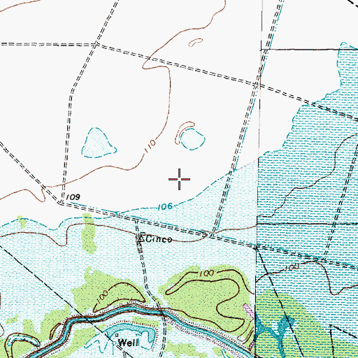 Topographic Map of Living Word Lutheran Church, TX