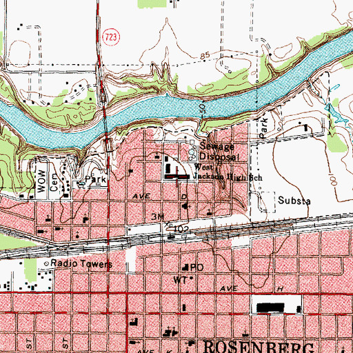 Topographic Map of First Mexican Baptist Church, TX