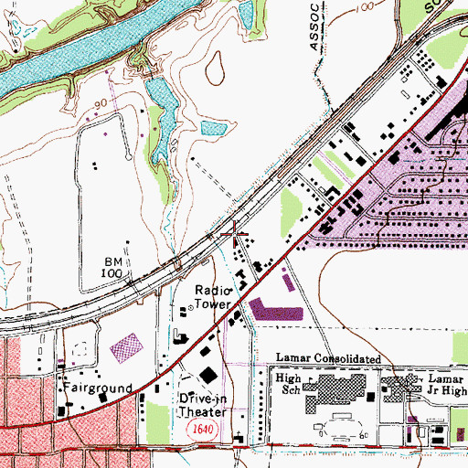Topographic Map of Greater Zion Baptist Church, TX