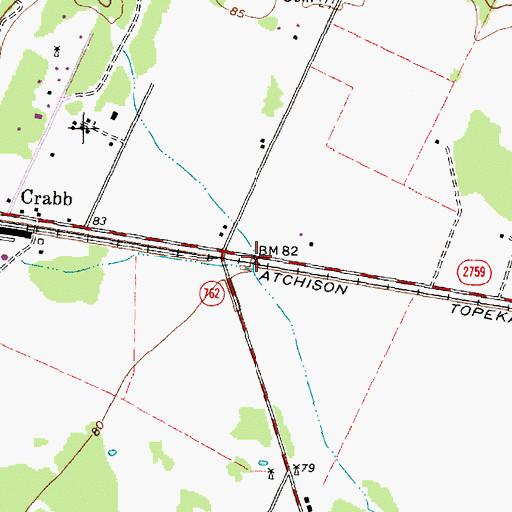 Topographic Map of Mount Moriah Baptist Church, TX