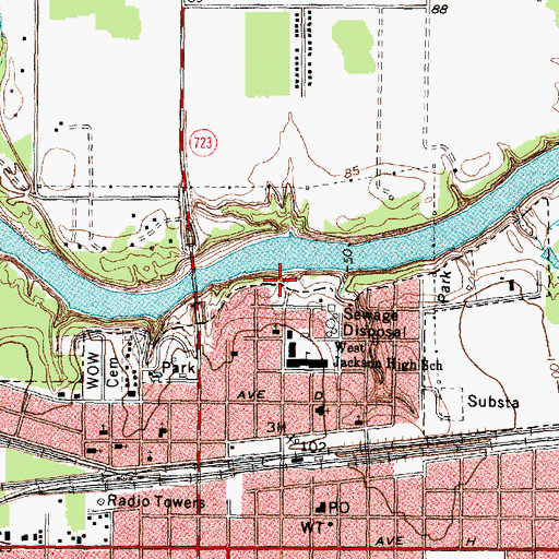 Topographic Map of Mount Vernon Missionary Baptist Church, TX