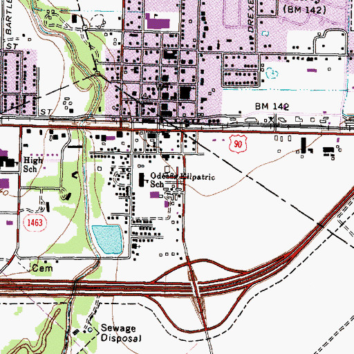 Topographic Map of New Vision Baptist Church, TX