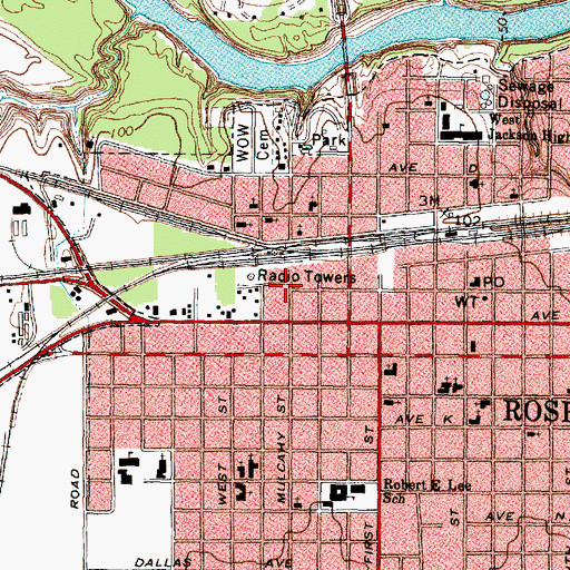 Topographic Map of Prince of Peace Baptist Church, TX