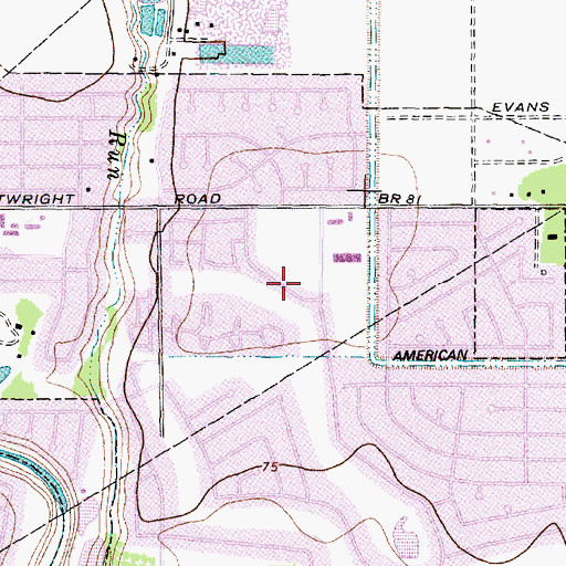 Topographic Map of Quail Valley Baptist Church, TX