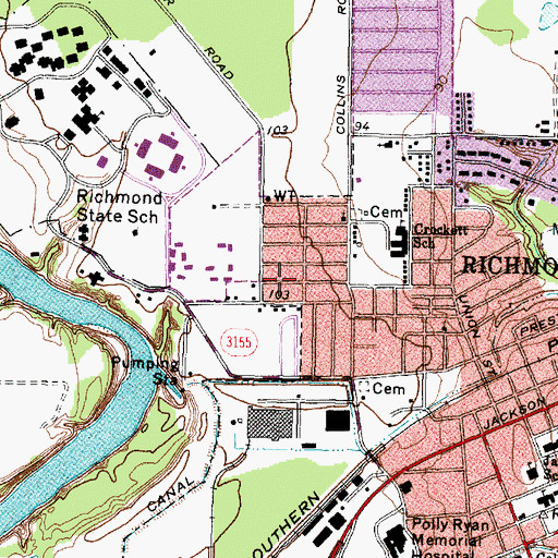 Topographic Map of Second Mount Carmel Baptist Church, TX