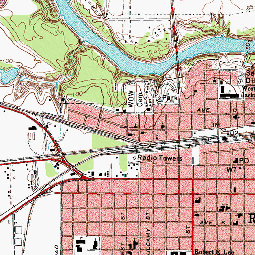 Topographic Map of Shiloh Baptist Church, TX