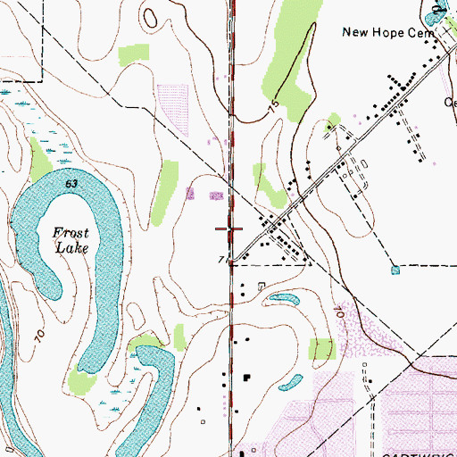 Topographic Map of Church of Christ Murphy Road, TX