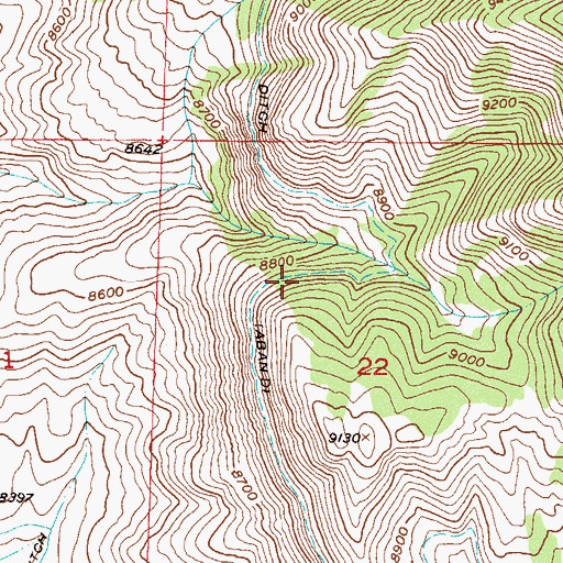Topographic Map of Independence Ditch, CO