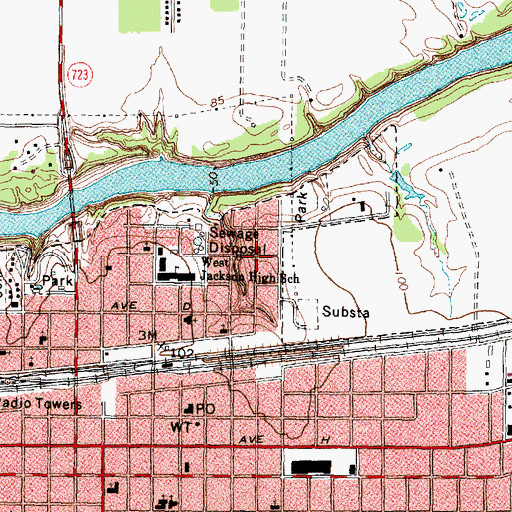 Topographic Map of Wilson Memorial Temple Church of God in Christ, TX