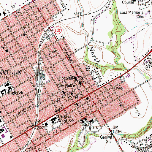 Topographic Map of Church of Christ, TX