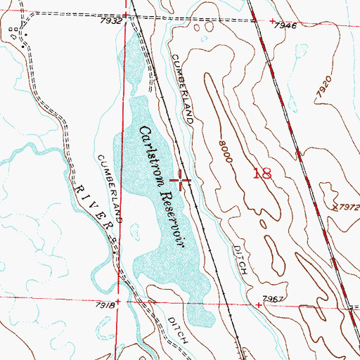 Topographic Map of Cumberland Ditch, CO