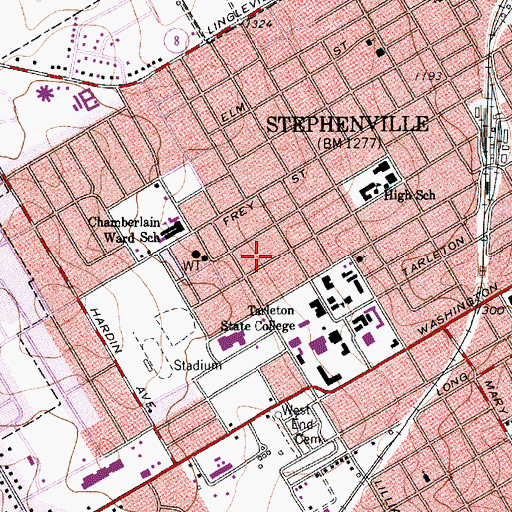 Topographic Map of Seventh Day Adventist Church, TX