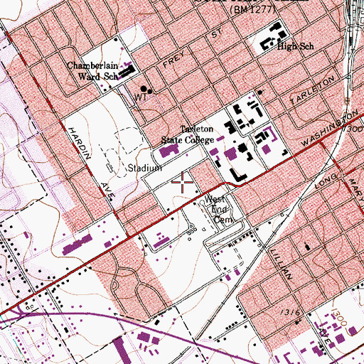 Topographic Map of Alive in Christ Fellowship Church, TX