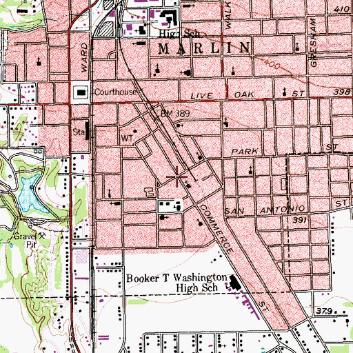 Topographic Map of Providence Baptist Church, TX