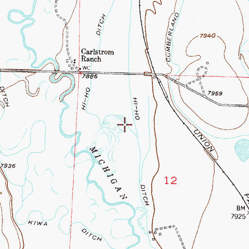 Topographic Map of Hi - Ho Ditch, CO