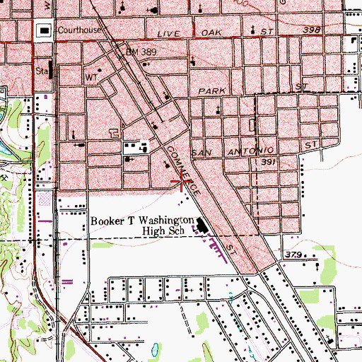Topographic Map of Power House Church of God in Christ, TX