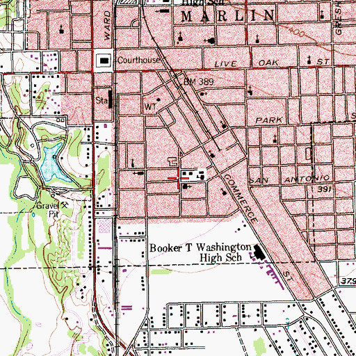 Topographic Map of Davis Chapel United Methodist Church, TX