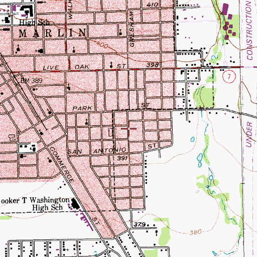 Topographic Map of Pentecostal Bibleway Holiness Church, TX