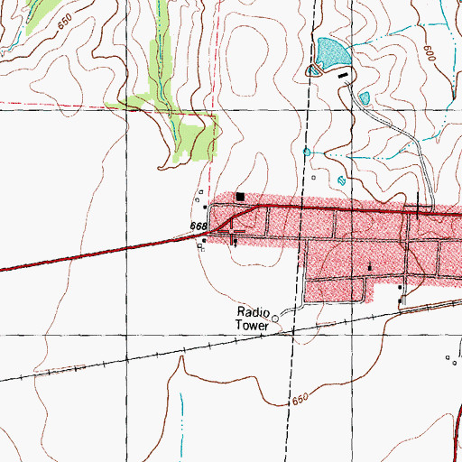 Topographic Map of Landmark Missionary Baptist Church, TX