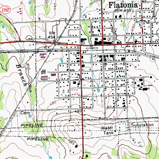 Topographic Map of Sacred Heart Catholic Church, TX