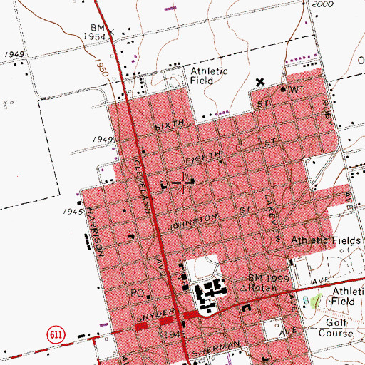 Topographic Map of Saint Joseph Baptist Church, TX