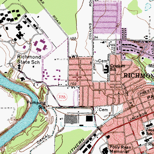 Topographic Map of Smith Chapel African Methodist Episcopal Church, TX