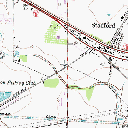 Topographic Map of Bethel Baptist Church, TX