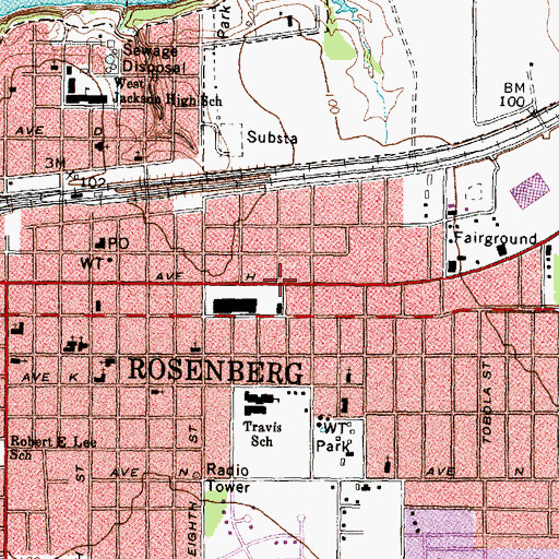 Topographic Map of Coastal Plains Baptist Area Church, TX