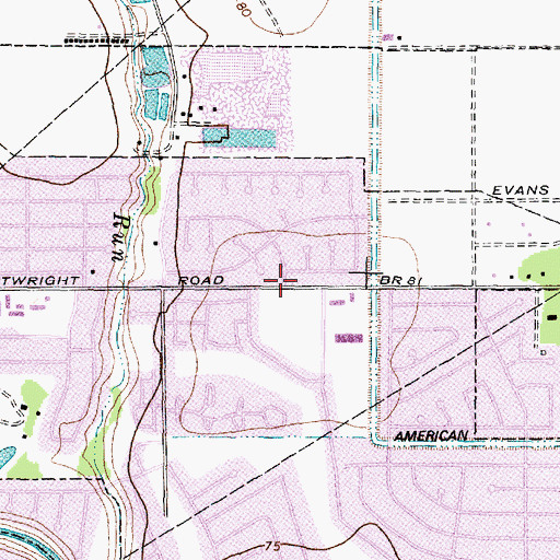 Topographic Map of Colony Baptist Church, TX