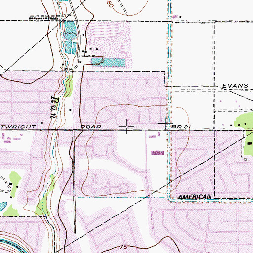 Topographic Map of Colony Baptist Church, TX