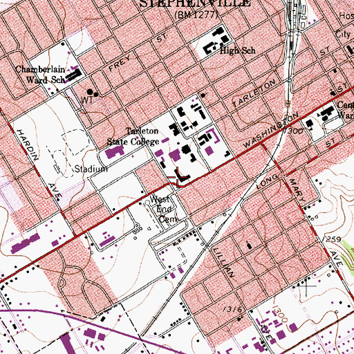 Topographic Map of Saint Brendans Catholic Church, TX