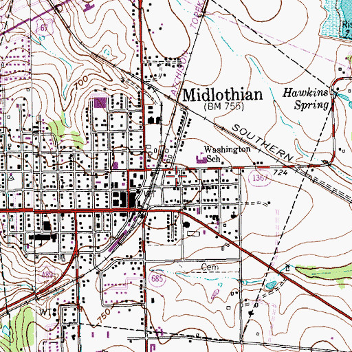 Topographic Map of Greater Unity Missionary Baptist Church, TX