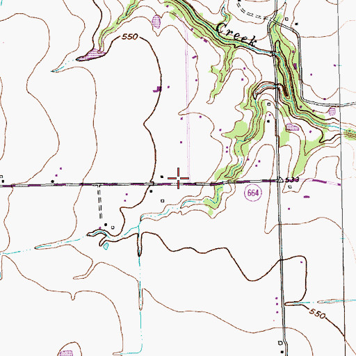 Topographic Map of Landmark Baptist Church, TX