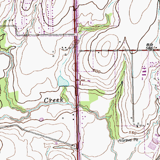 Topographic Map of Trinity Temple Baptist Church, TX