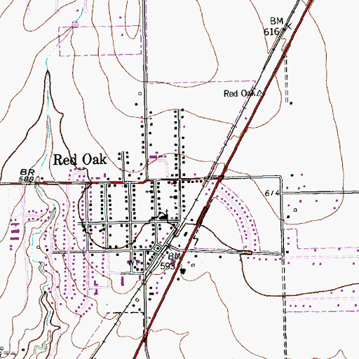 Topographic Map of Church of Christ, TX