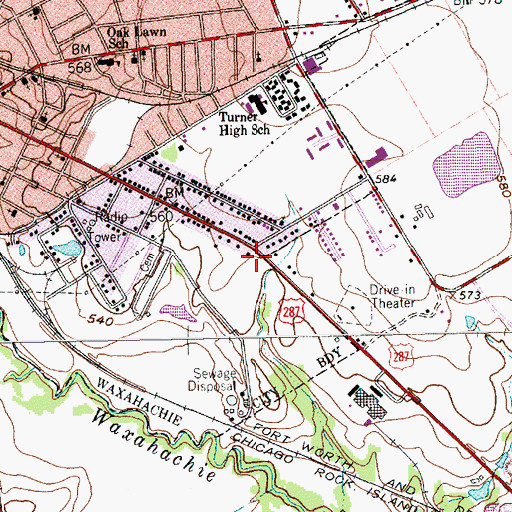 Topographic Map of The Church of God of the First Born, TX