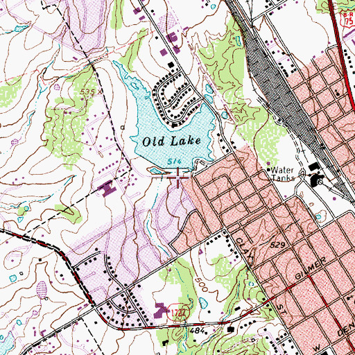 Topographic Map of Saint Thomas Episcopal Church, TX