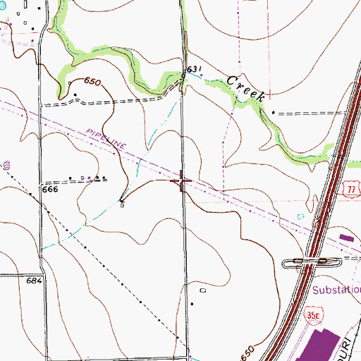 Topographic Map of Covenant Place of Waxahachie Church, TX