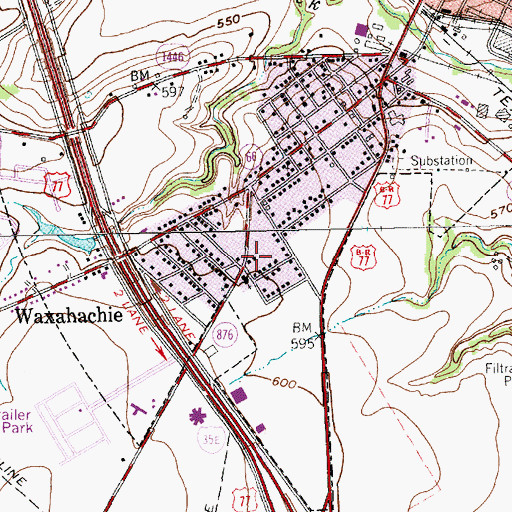 Topographic Map of New Birth Community Bible Church, TX