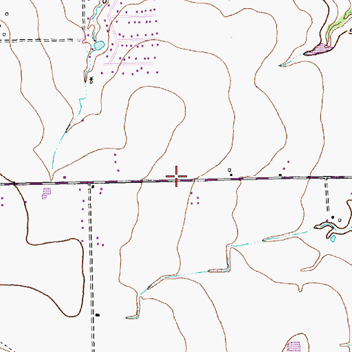 Topographic Map of East Ridge Baptist Church, TX