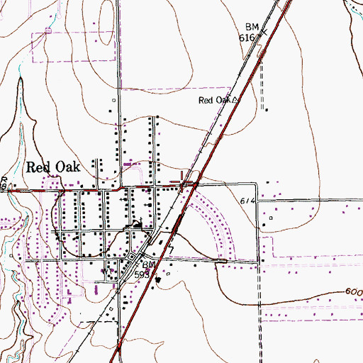 Topographic Map of First Baptist Church, TX