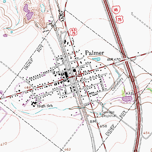 Topographic Map of Fundamental Baptist Church, TX