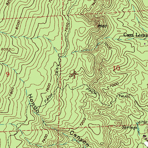 Topographic Map of Faulty Trail, NM